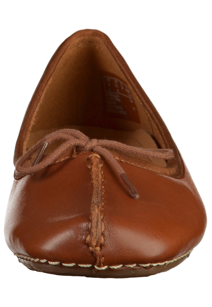 Clarks Ballerinas Leder Dunkelbraun
