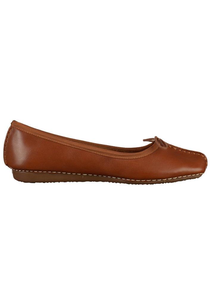 Clarks Ballerinas Leder Dunkelbraun