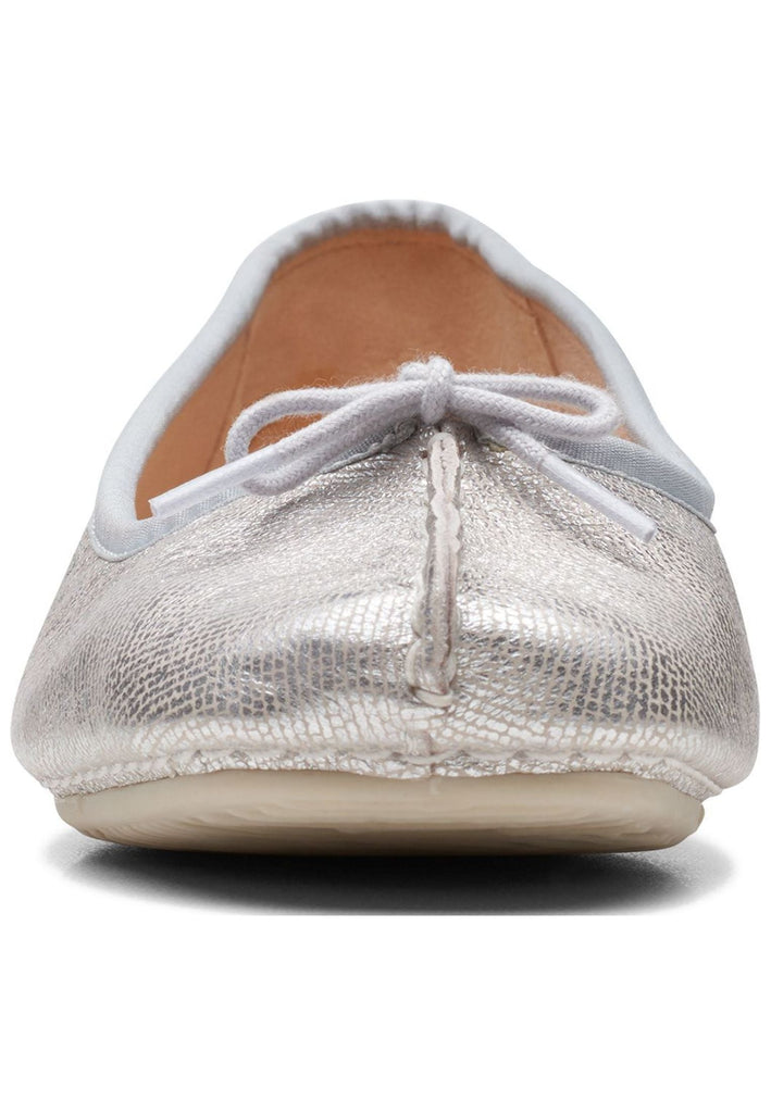 Clarks Ballerinas Leder Silber