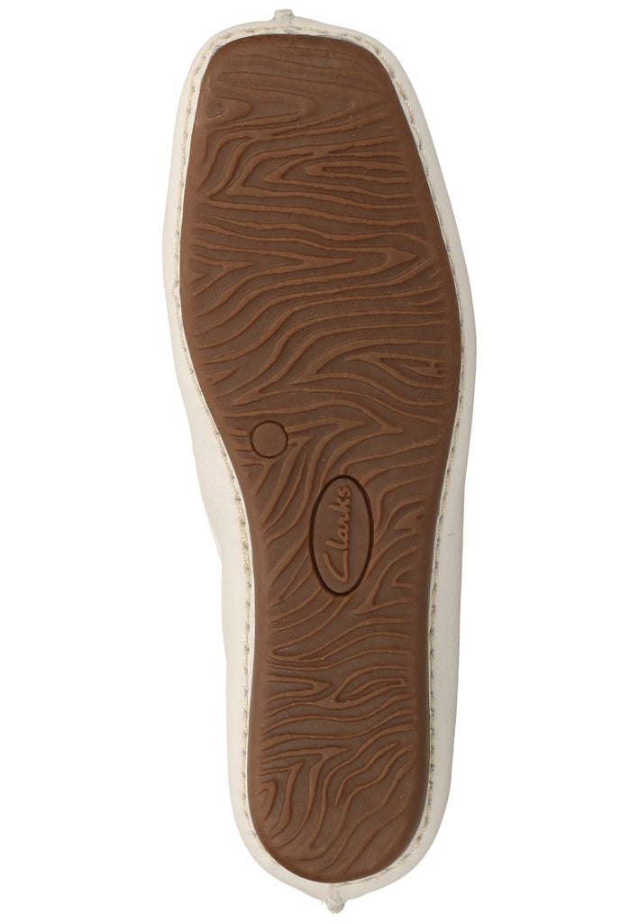 Clarks Ballerinas Leder Weiß