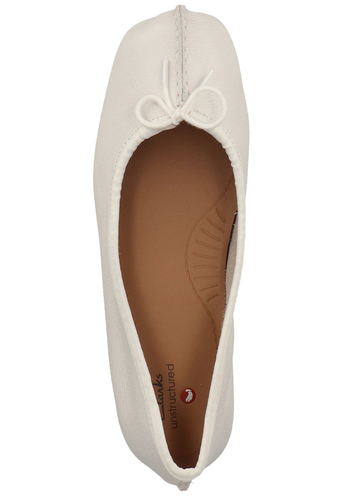 Clarks Ballerinas Leder Weiß