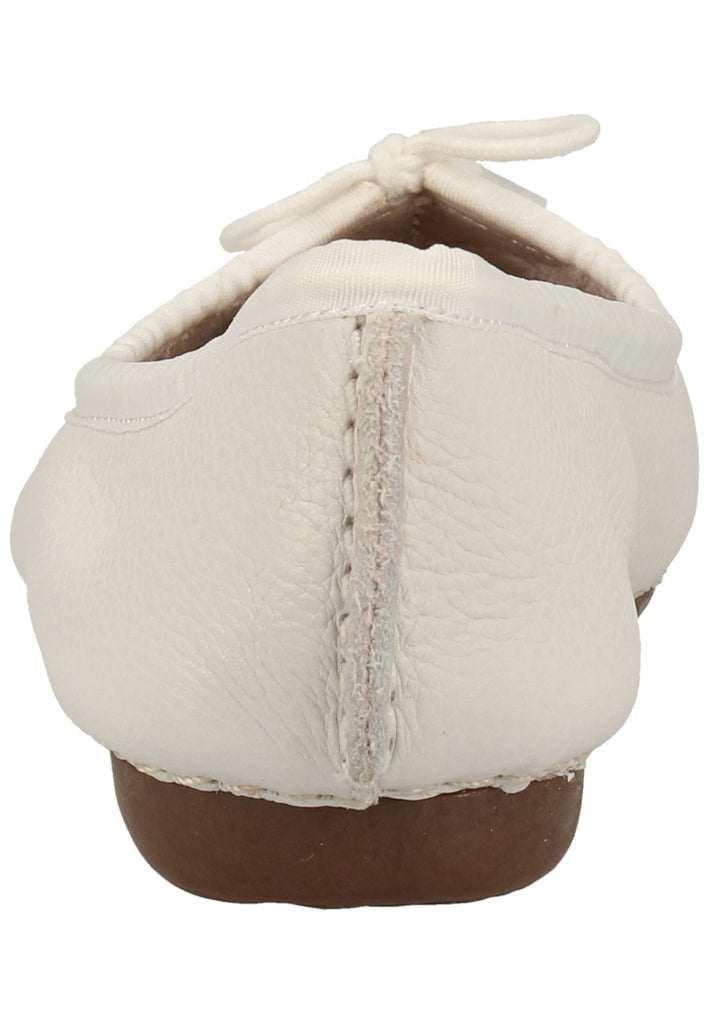 Clarks Ballerinas Leder Weiß