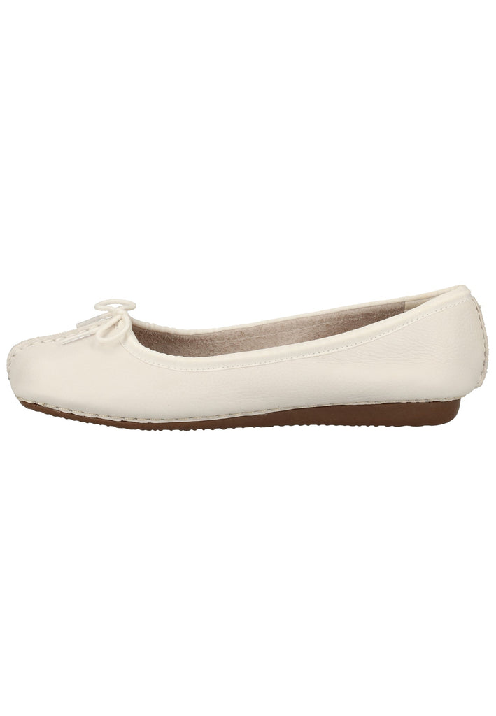 Clarks Ballerinas Leder Weiß