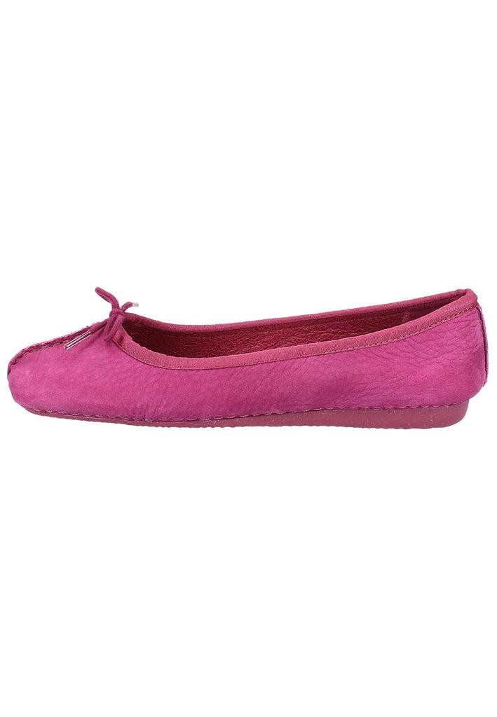 Clarks Ballerinas Nubukleder Raspberry