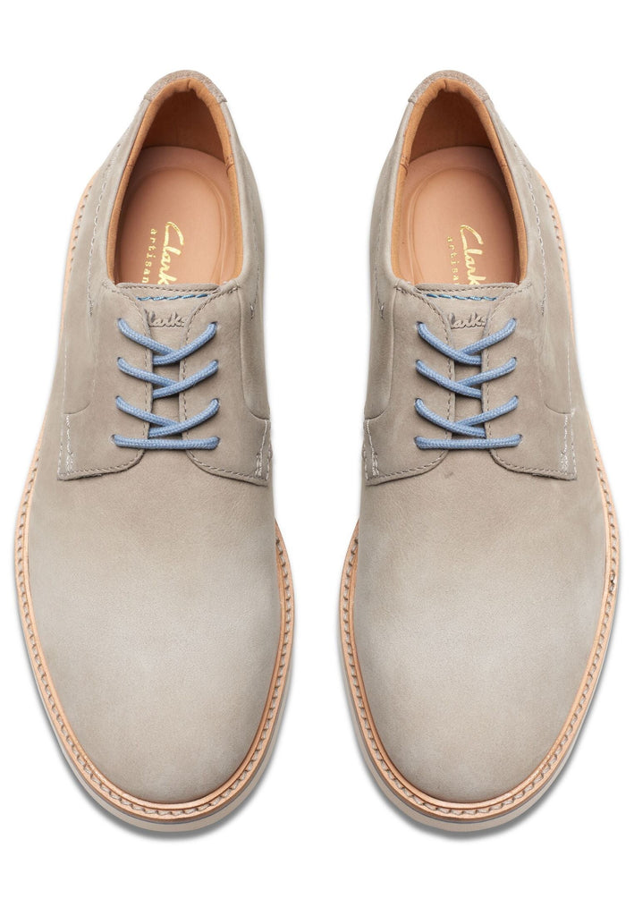 Clarks Businessschuhe Nubukleder Hellgrau