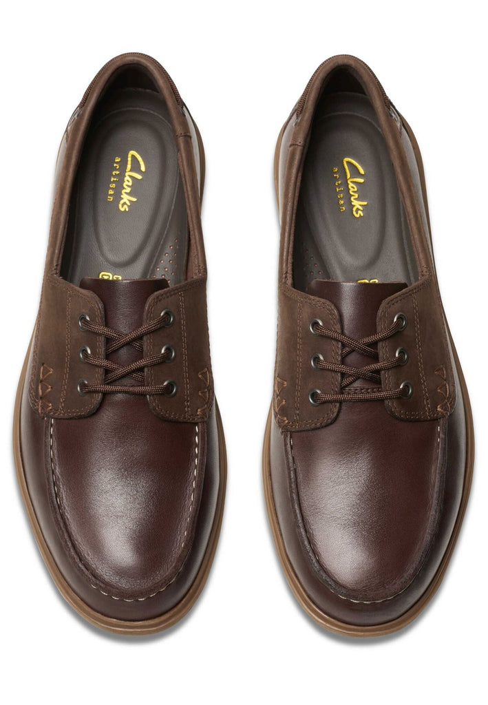 Clarks Halbschuhe Leder Dunkelbraun