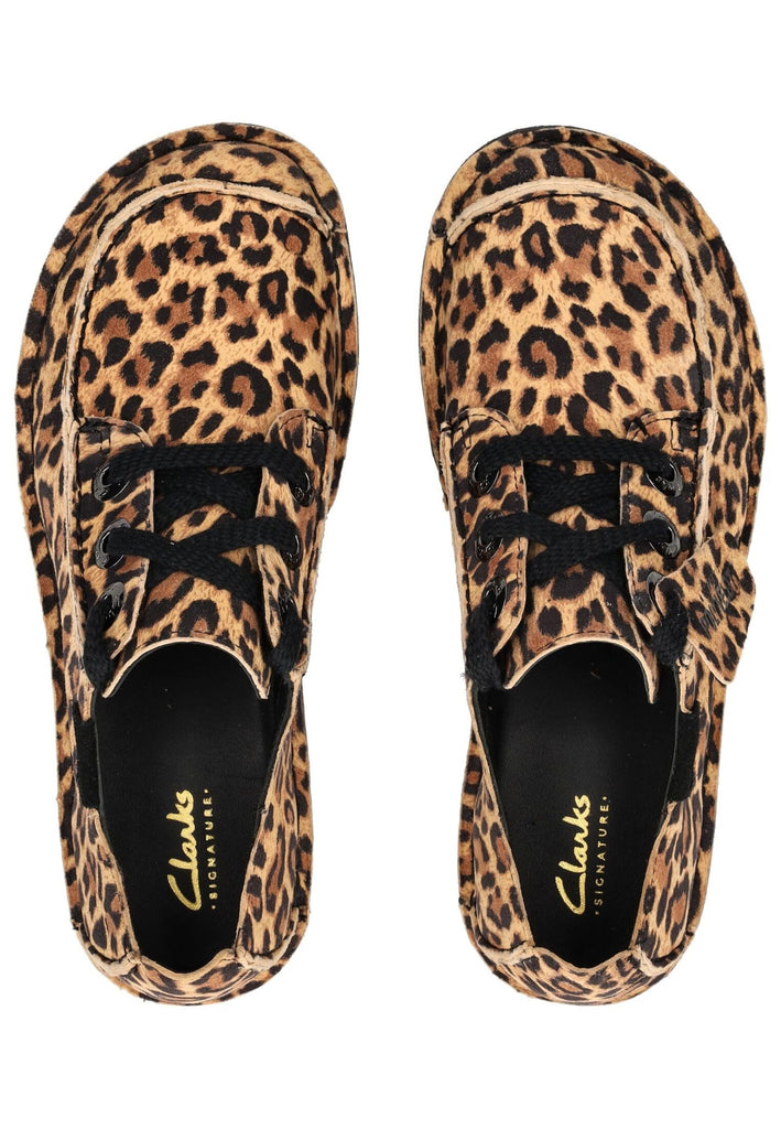 Clarks Halbschuhe Leder Leopard