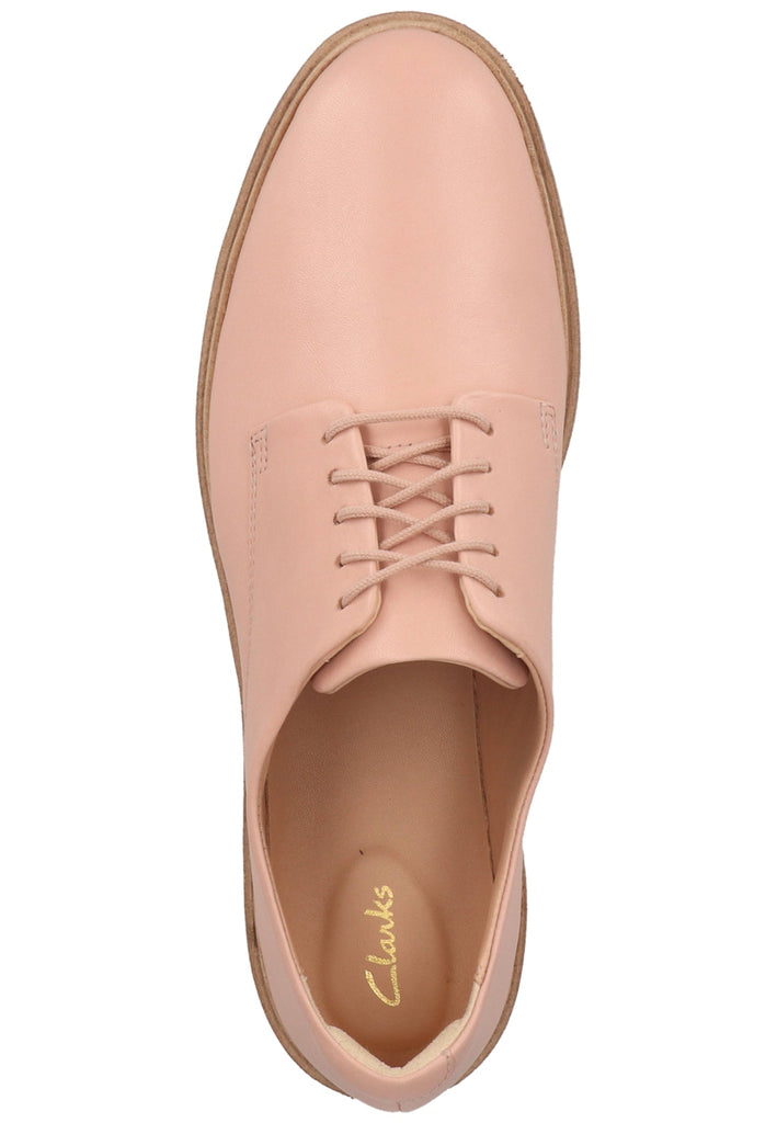 Clarks Halbschuhe Leder Pink