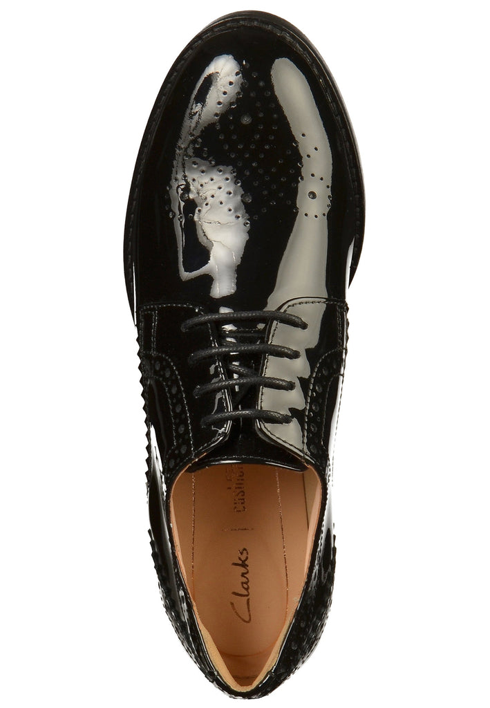 Clarks Halbschuhe Leder Schwarz