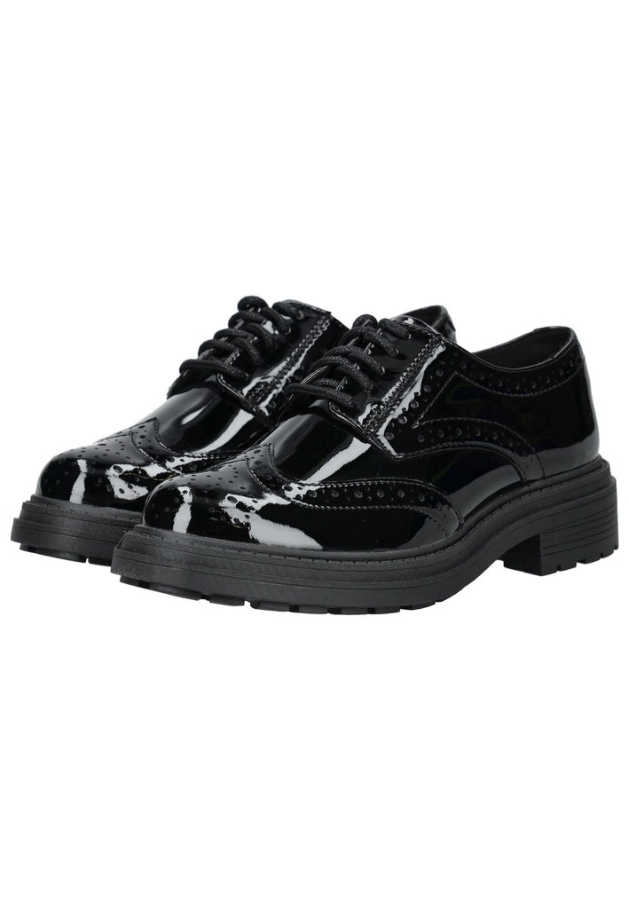 Clarks Halbschuhe Leder Schwarz Lack