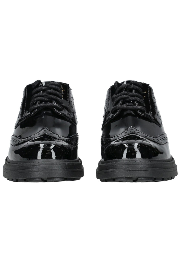 Clarks Halbschuhe Leder Schwarz Lack