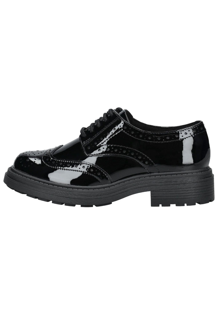 Clarks Halbschuhe Leder Schwarz Lack