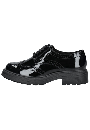 Clarks Halbschuhe Leder Schwarz Lack