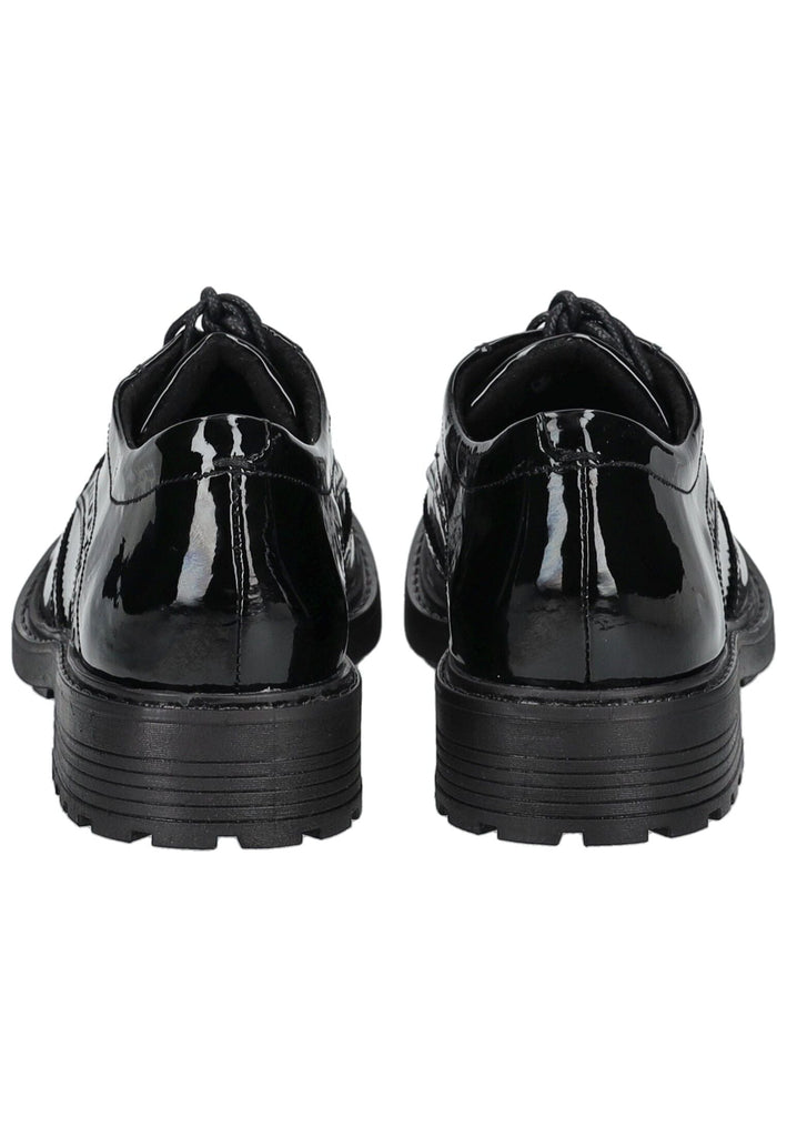 Clarks Halbschuhe Leder Schwarz Lack