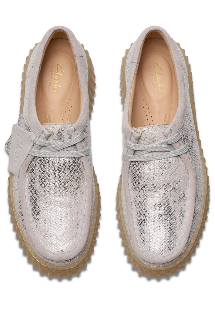 Clarks Halbschuhe Leder Silber