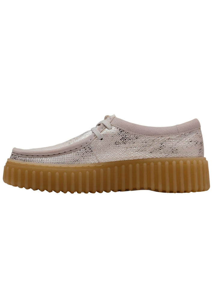 Clarks Halbschuhe Leder Silber