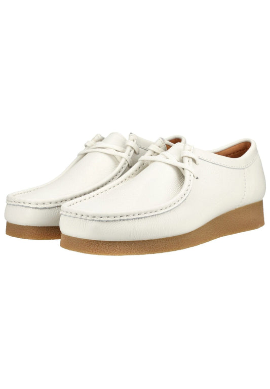 Clarks Halbschuhe Leder Weiß