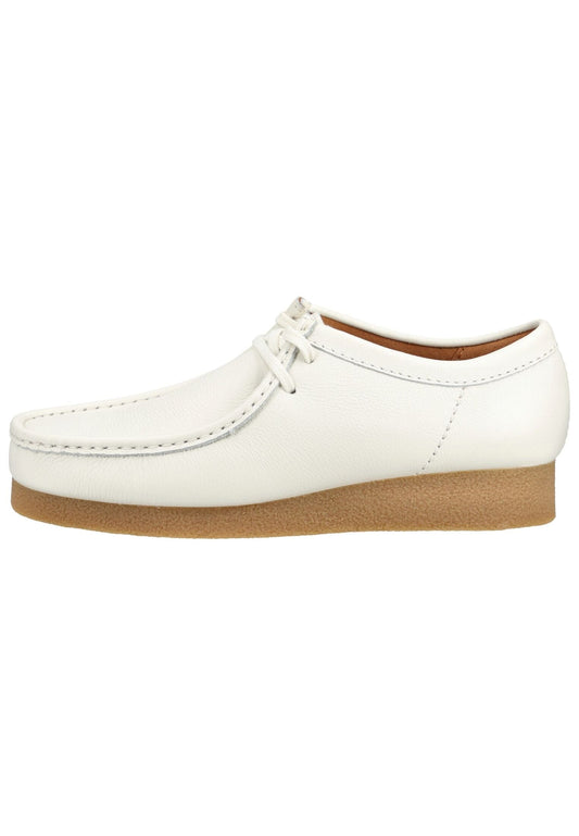 Clarks Halbschuhe Leder Weiß