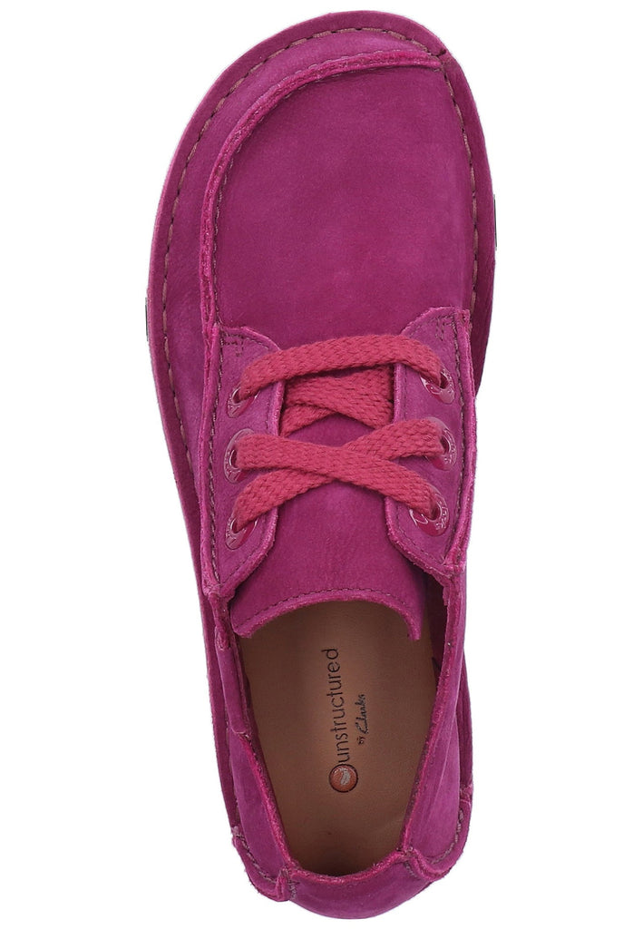 Clarks Halbschuhe Nubukleder Raspberry