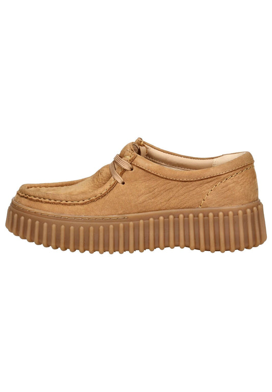 Clarks Halbschuhe Nubukleder Tan