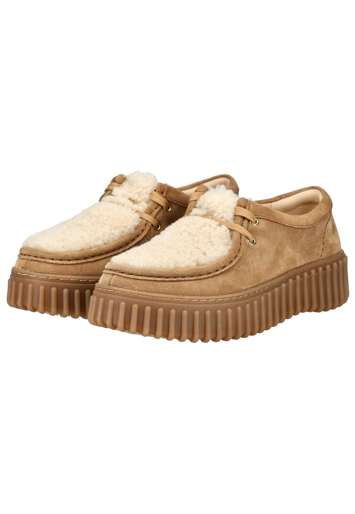 Clarks Halbschuhe Veloursleder/Textil Sand