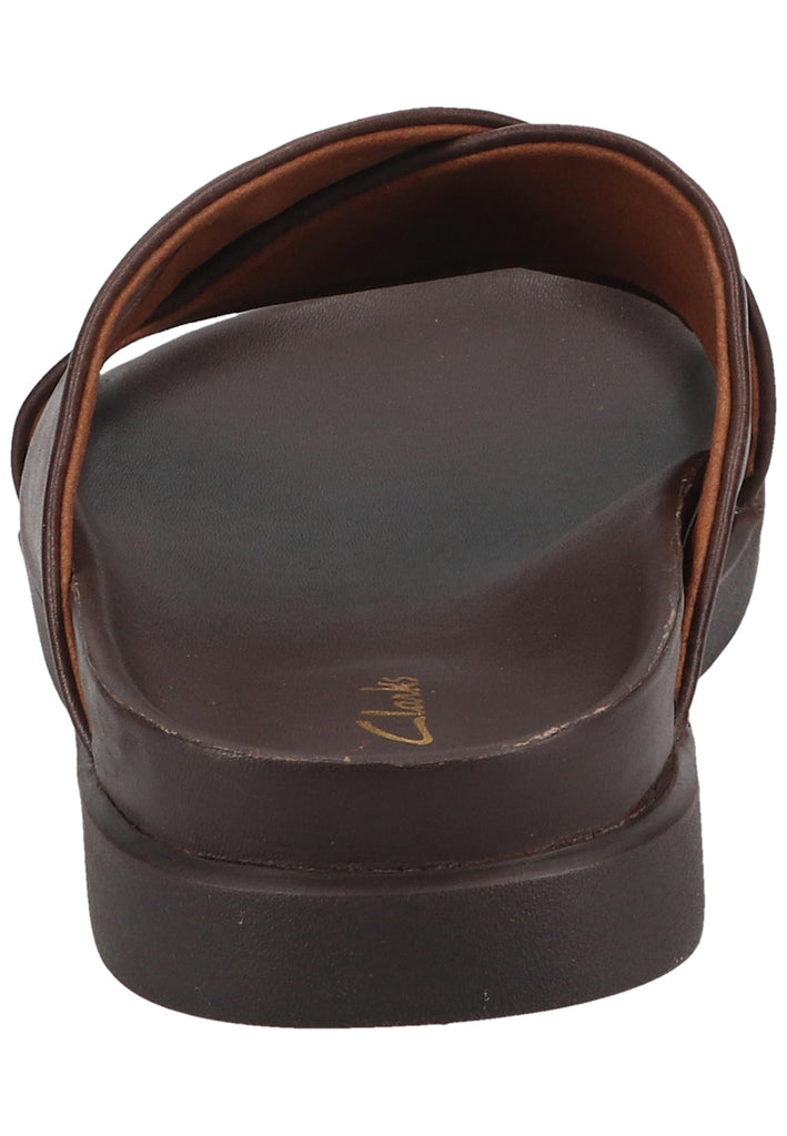 Clarks Pantoletten Leder Dunkelbraun