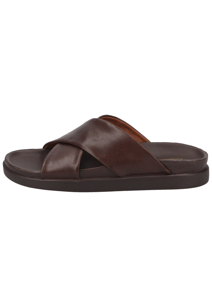 Clarks Pantoletten Leder Dunkelbraun