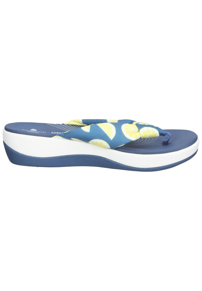 Clarks Pantoletten Textil Blau