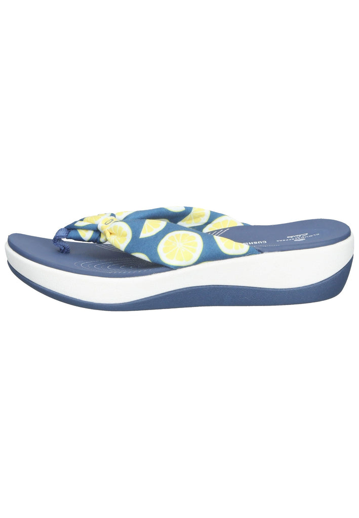 Clarks Pantoletten Textil Blau