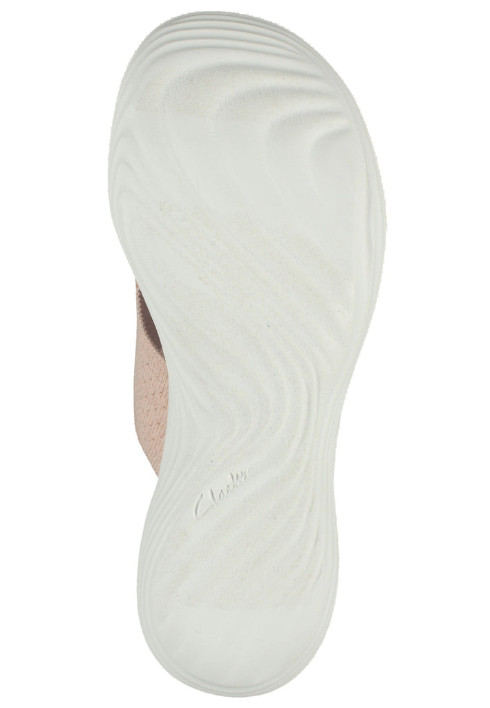 Clarks Pantoletten Textil Rosa