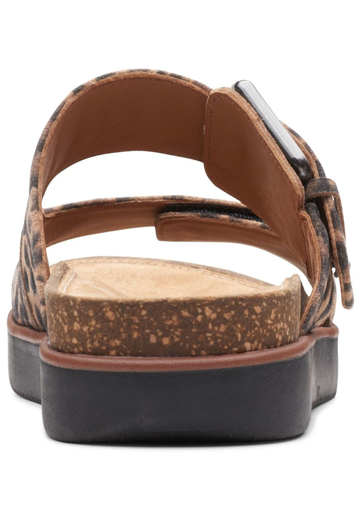 Clarks Pantoletten Veloursleder Leopard