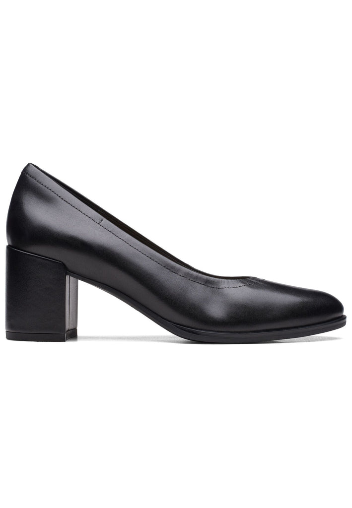 Clarks Pumps Leder Schwarz