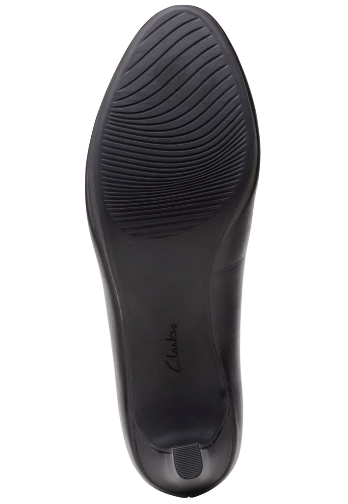 Clarks Pumps Leder Schwarz