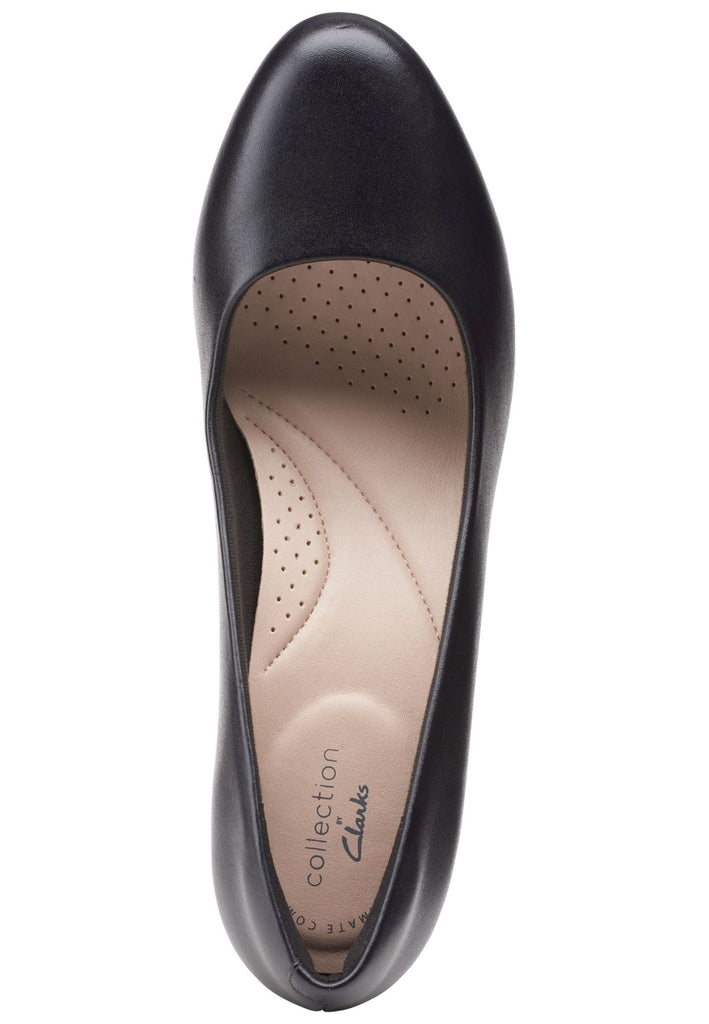 Clarks Pumps Leder Schwarz