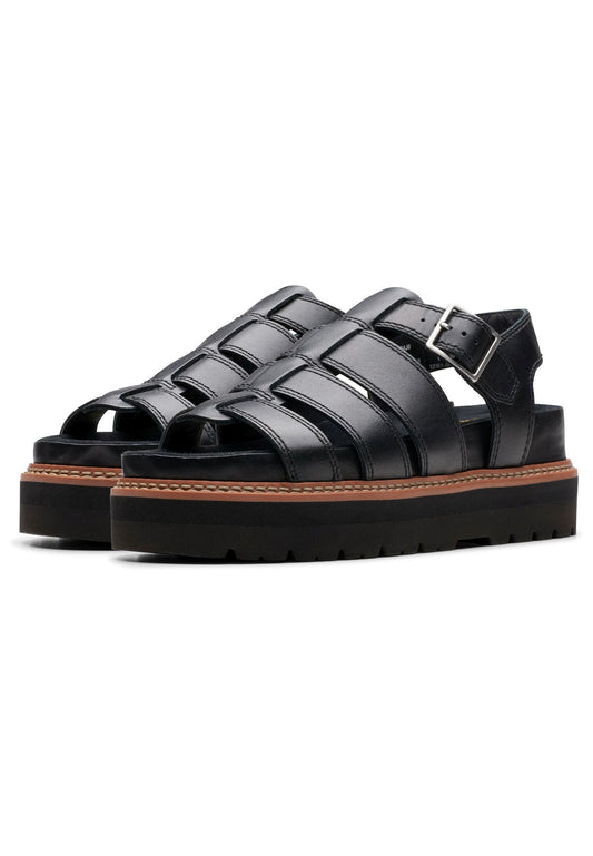 Clarks Sandalen Leder Schwarz