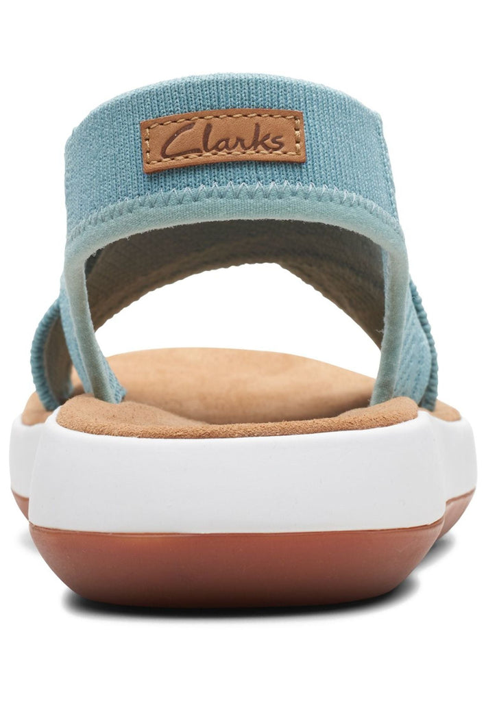 Clarks Sandalen Lederimitat/Textil Türkis