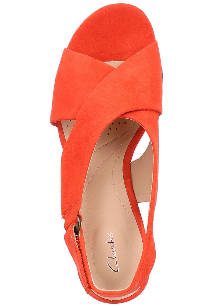 Clarks Sandalen Veloursleder Orange