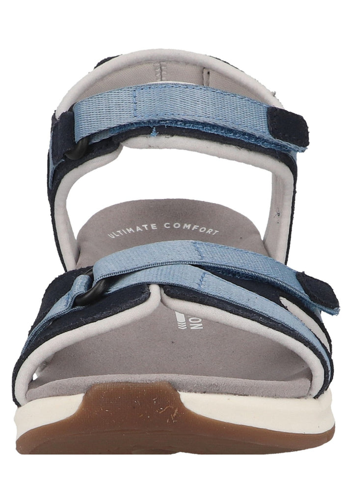 Clarks Sandalen Veloursleder/Textil Blau/Weiß