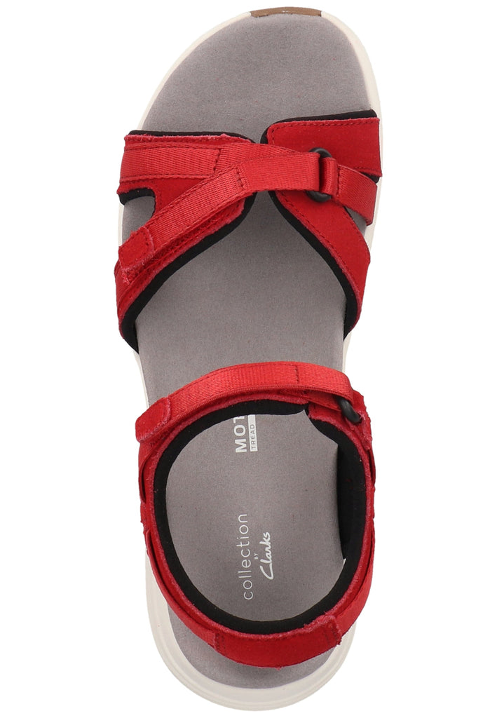Clarks Sandalen Veloursleder/Textil Rot