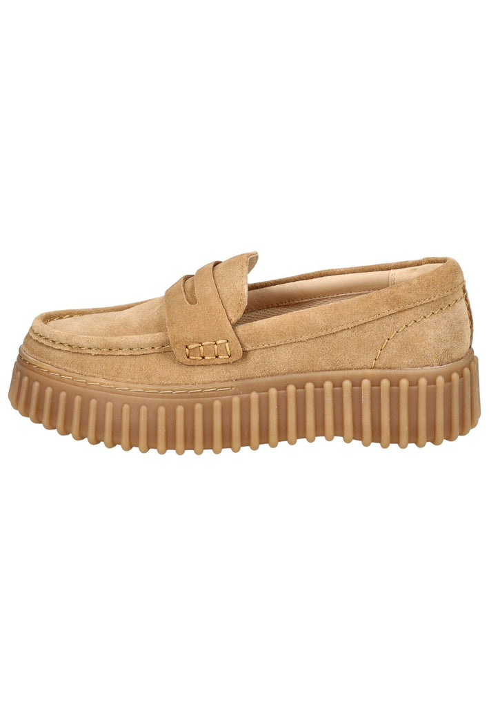 Slipper Clarks Slipper Veloursleder Sand