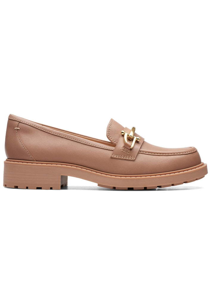 Clarks Slipper Leder Beige