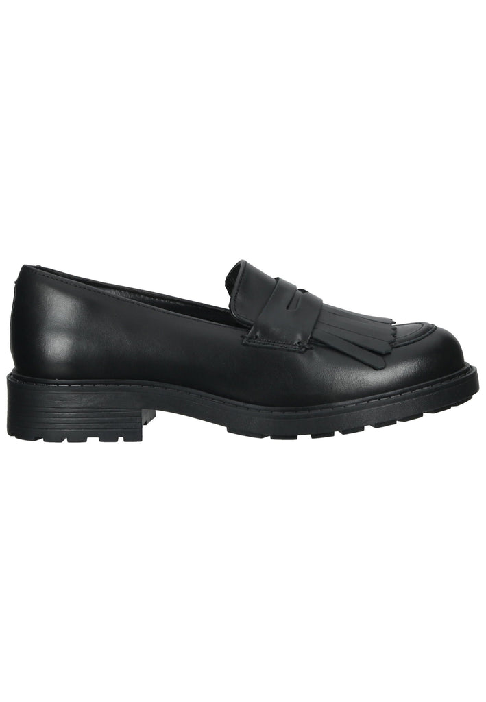 Clarks Slipper Leder Schwarz