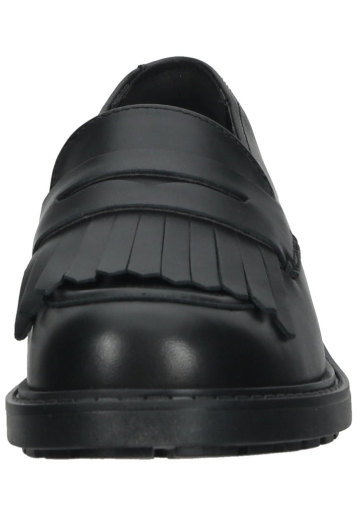 Clarks Slipper Leder Schwarz