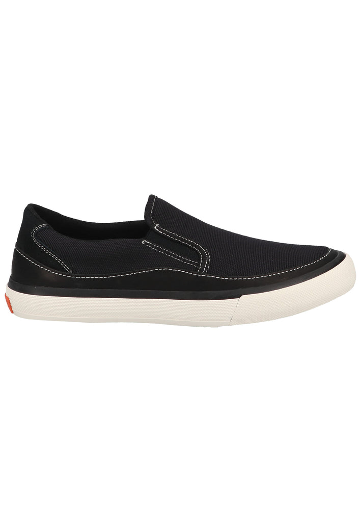 Clarks Slipper Leder/Textil Schwarz