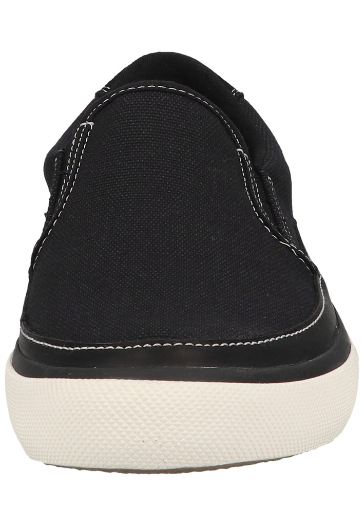 Clarks Slipper Leder/Textil Schwarz