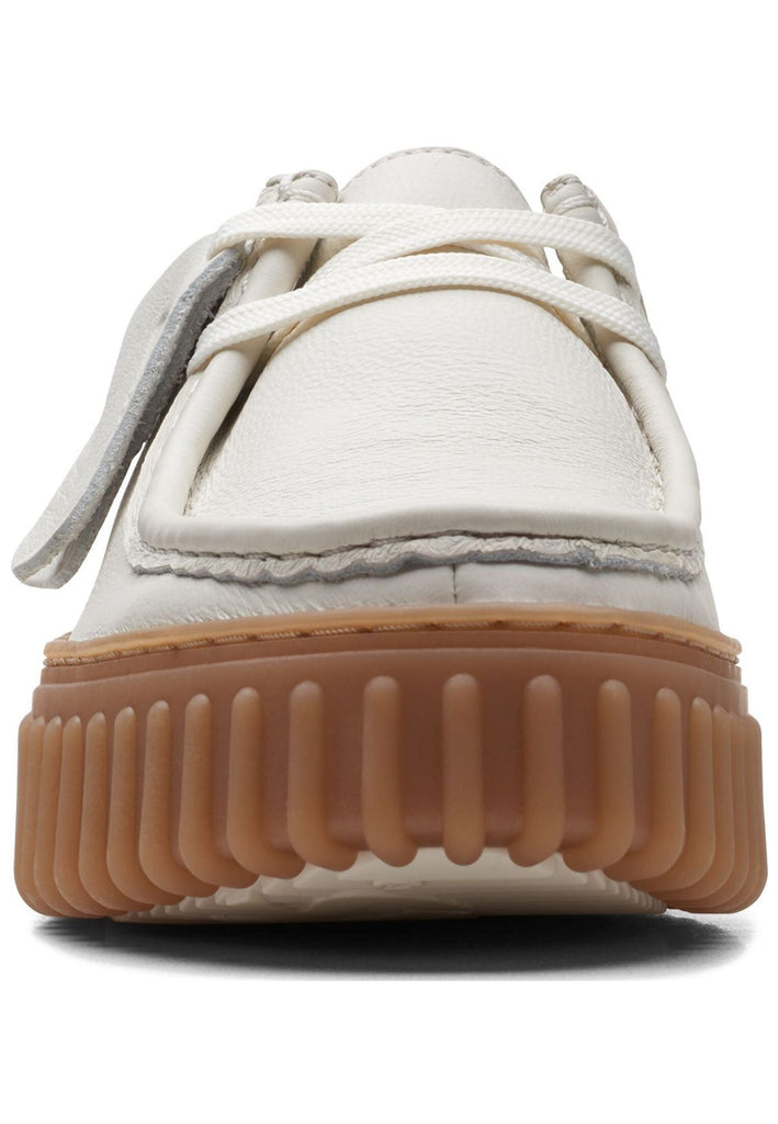 Clarks Slipper Leder Weiß