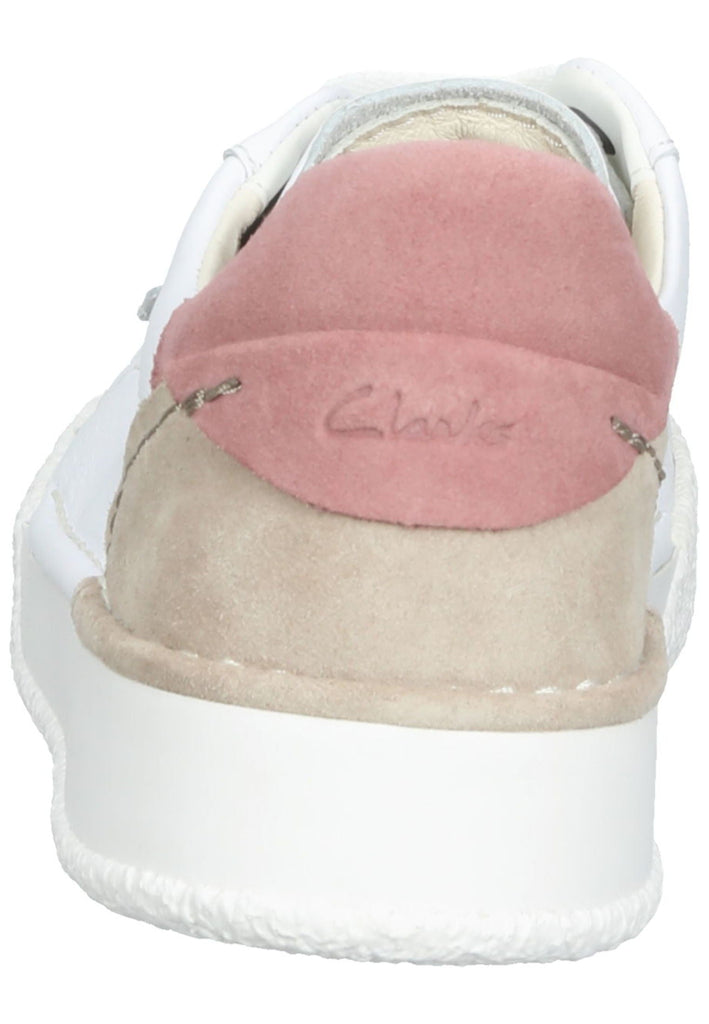 Clarks Sneaker Leder Rosa/Weiß