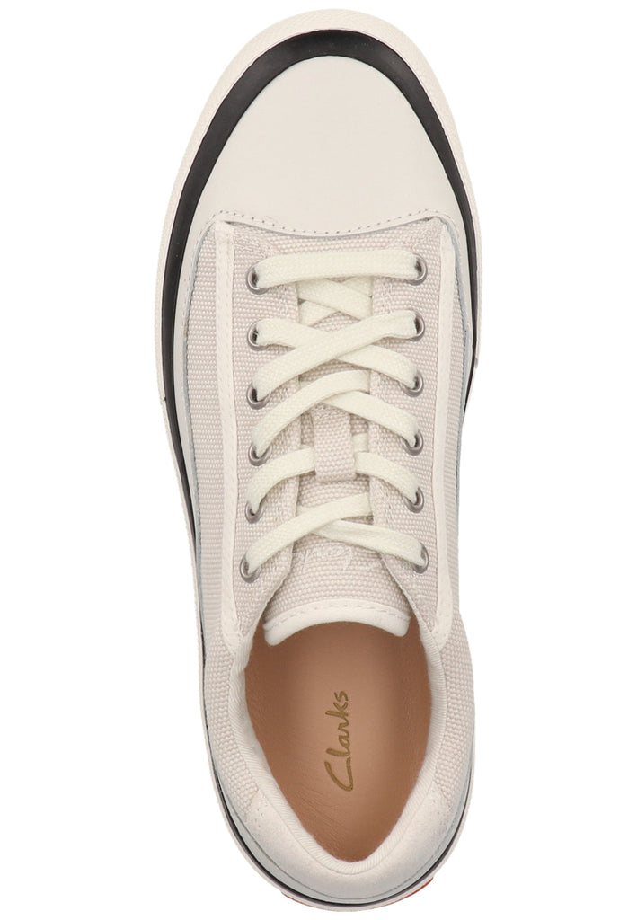 Clarks Sneaker Leder/Textil Weiß