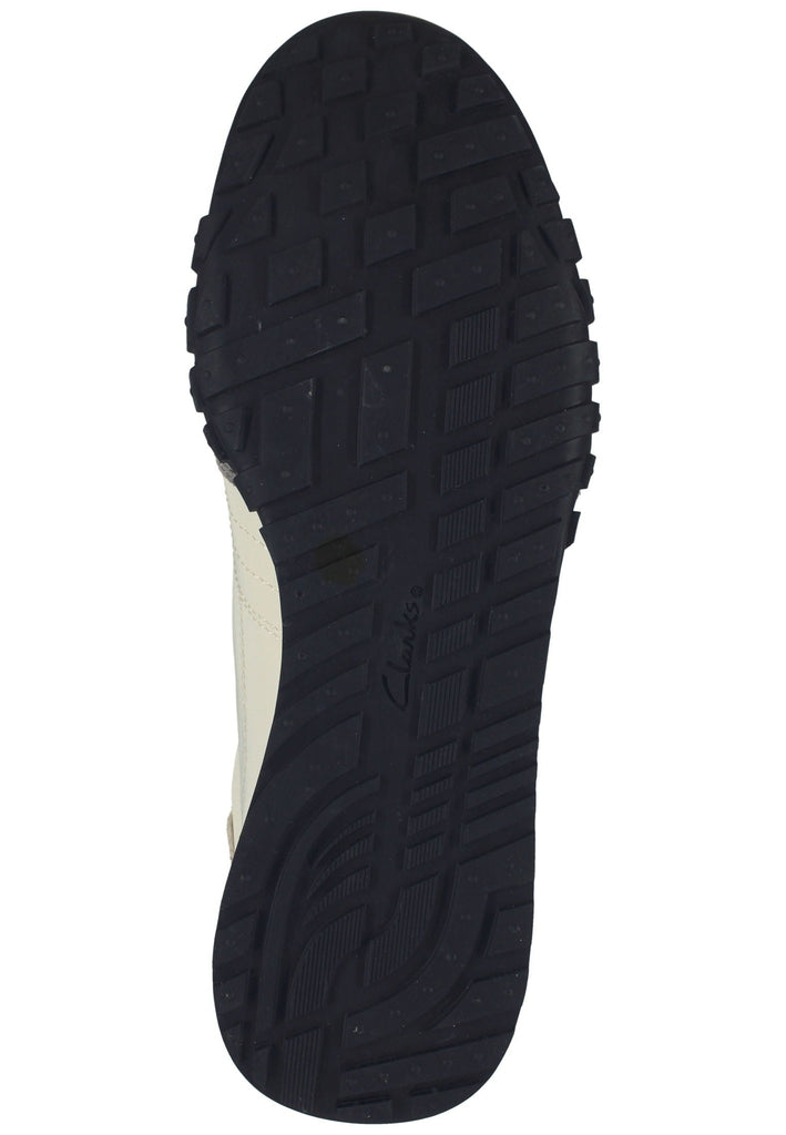 Clarks Sneaker Lederimitat/Textil Weiß