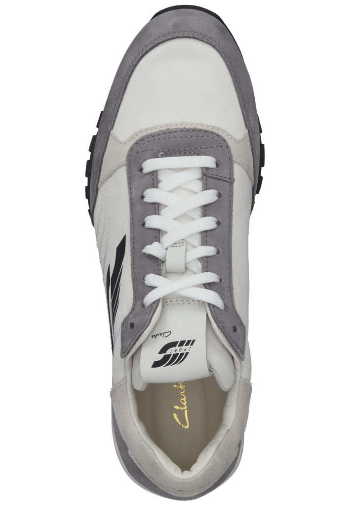 Clarks Sneaker Lederimitat/Textil Weiß